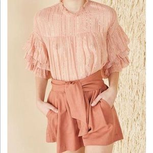 Ulla Johnson flowy Blouse in Blush